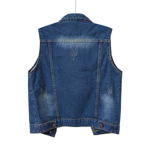 Denim vest for women in spring and autumn, small fragrant style vest, Korean style trendy outer wear, slim large size waistcoat, foreign trade vest