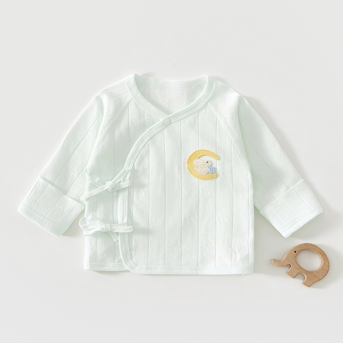 Newborn Baby Half-Back Spring & Fall Clothes Category a Pure Cotton Boneless Monk Suit Anti-Peeing Top Newborn Baby