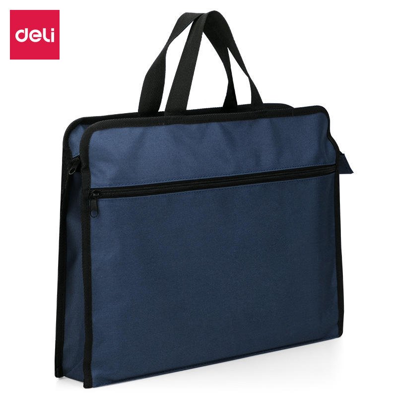 Deli 63753 Portable Zipper Bag Student Information Bag Briefcase Business File Bag File Bag File Bag