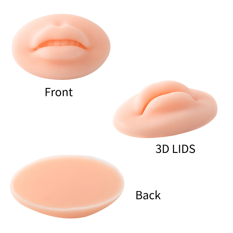Korean semi-permanent tattoo practice supplies lip tattoo lip bleaching simulation thickened 5D three-dimensional pout lip module practice skin