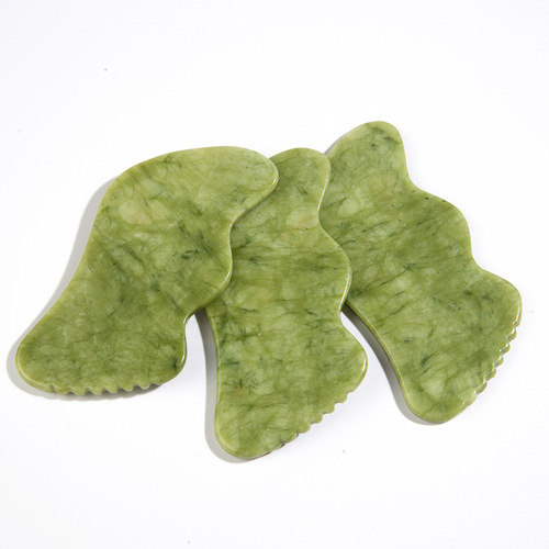 Customized Logo Natural Jade Gua Sha Board with Teeth – Universal Full-Body Meridian Massager & Beauty-Exclusive Gua Sha Tool