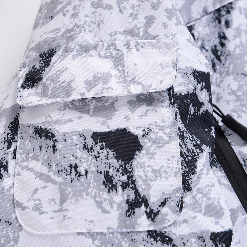 Skianzug mit Kapuze für Paare mit mehreren Taschen, Direktverkauf ab Werk, winddicht und wasserdicht_voghion.com