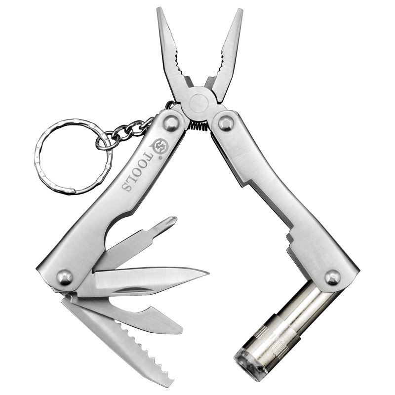 SQT Shunquan multi-función herramienta alicates llevar luz LED mini alicates herramientas al aire libre regalo diario regalo