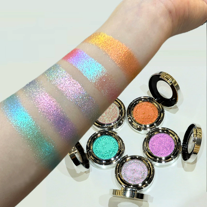 Baked Eyeshadow OEM/ODM, Chameleon Glitter Shadow, Customizable Finish