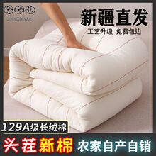 新疆长绒棉花被纯棉a类被芯棉保暖棉被棉絮床垫褥子一件包邮