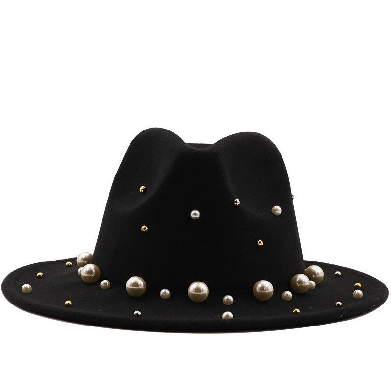40g Weight Housewarming, Anniversary, Business, Wedding, Birthday, Festival Occasion Solid Color Pattern Unisex Gender Basic Style Royal Blue, White, Red, Camel, Black Color Retro Woolen Jazz Big Brim Top Hat 10