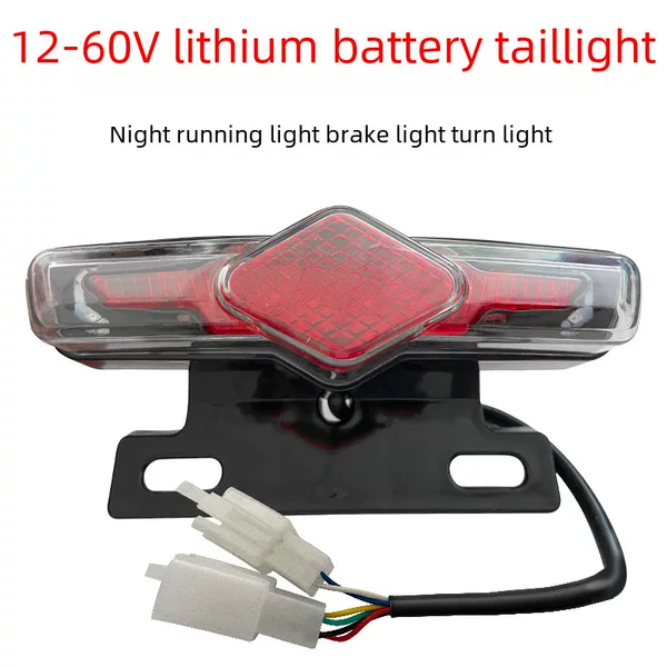 Lithium battery bicycle taillight 12V36V48V Harley small chartered car taillight night warning light turn signal