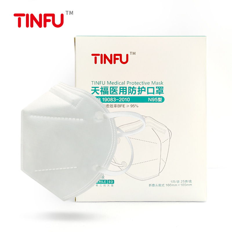 天富TINFU  N95防护口罩GB19083-2010五层成人立体防尘防花粉