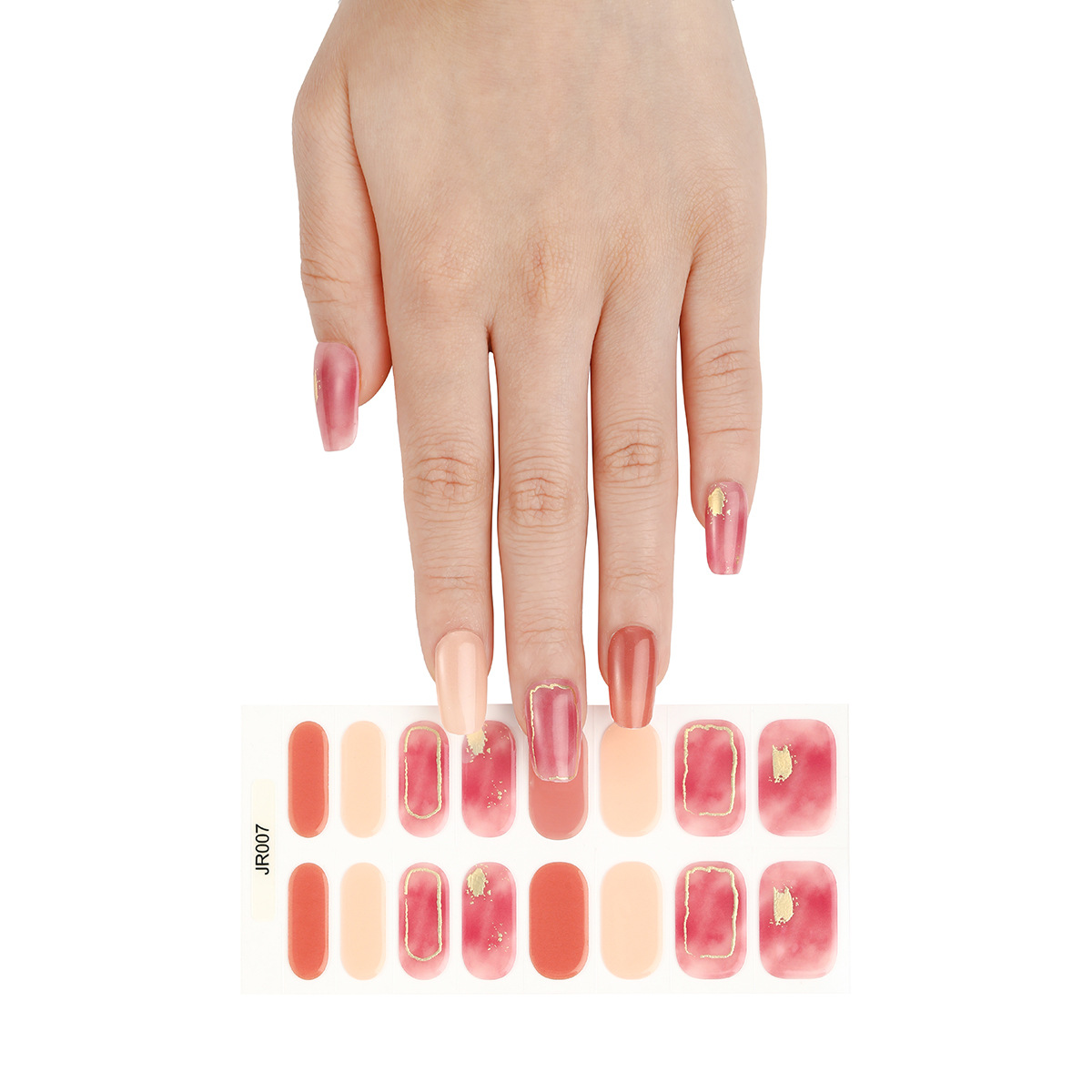 Uña de fototerapia UV gel semi-curado pegatinas impermeables completamente pegatinas semi-curado de segunda generación parche de uñas de gel blando