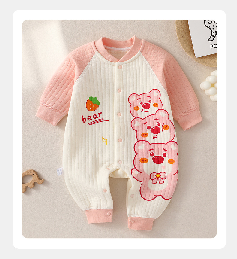 Casual Cartoon Cotton Baby Rompers display picture 2