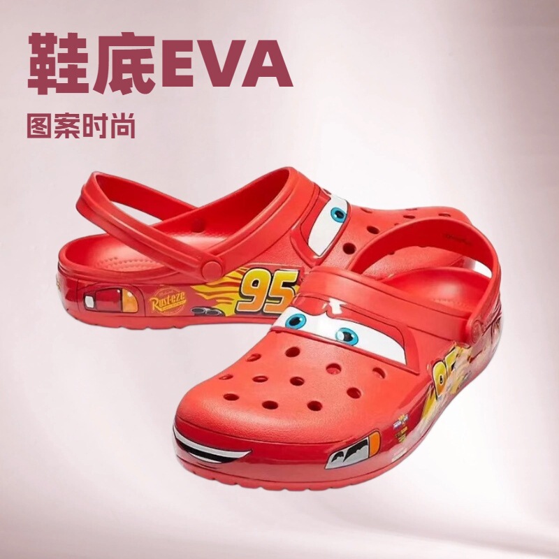 Cross Mcqueen 95 Cars Women's Personalized Clogs Outdoor Sports Men's Sandals for Beach Wear
