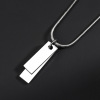 Universal necklace, accessory, men's pendant stainless steel, European style, light luxury style, wholesale