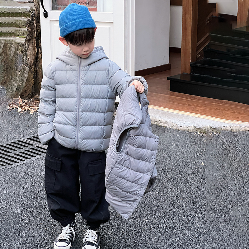 Ropa infantil de niño chaqueta de plumón de invierno para niños 90 chalecos blancos de invierno chaleco de plumón de niño pequeño