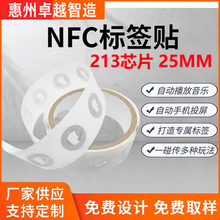 Rfid High Frequency Nfc Digital Label 213 Self-Adhesive Label Can Be Written on the Website of Clothes and Shoes Anti-Counterfeiting Chip Sticker