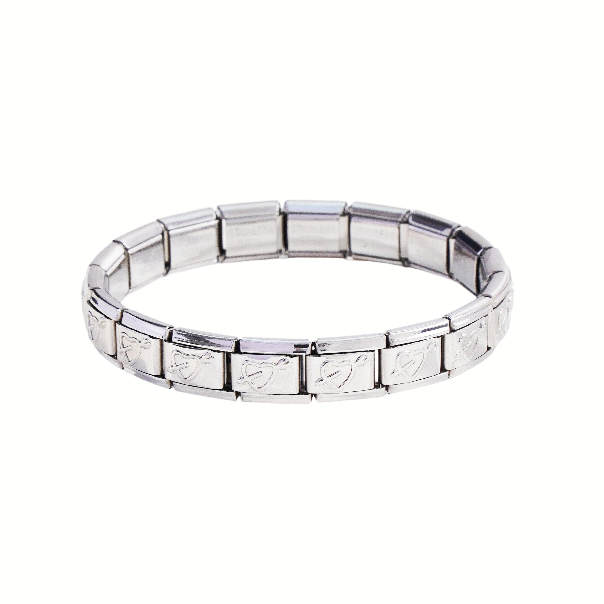 One arrow wears a heart bracelet