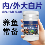 正品英国大白片水族观赏鱼龙鱼罗汉鱼内寄头洞外寄白点病鱼药