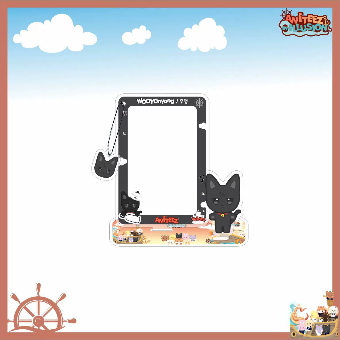 Картинка рамка для Cartoon Card ATeez Frame Camer Aid Card, хранение подвеска ювелирные изделия звезда карта