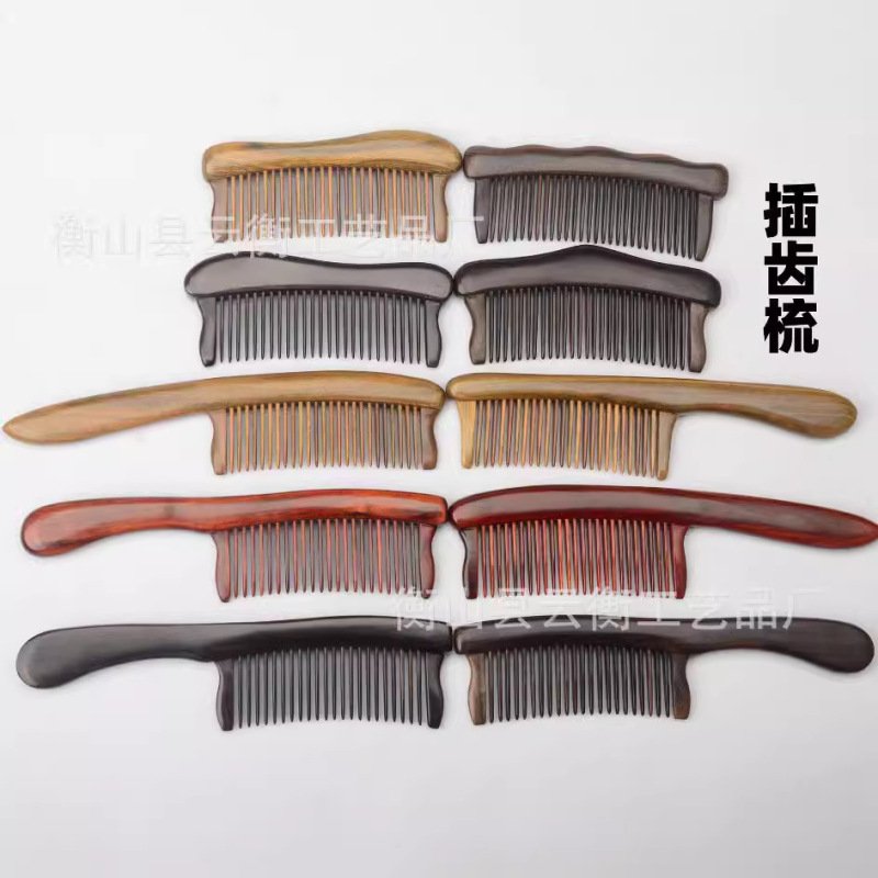 卸売り新品黒檀紫檀緑檀手作り歯木櫛マッサージ櫛檀木酸枝木櫛|undefined