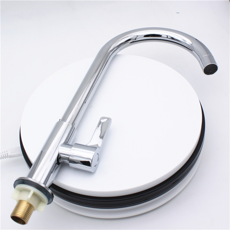 新款不锈钢201电镀加高圆立式24管滚珠厨房单冷立式洗菜盆龙头