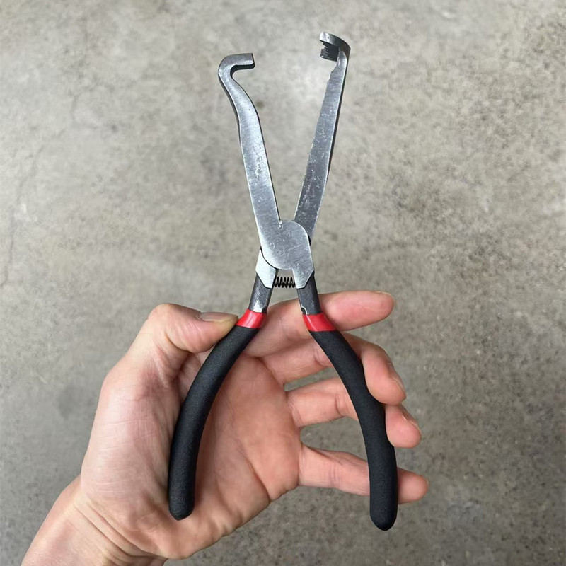 8inch 스트레이트 헤드 빨간색과 검정색 핸들(스프링 포함)