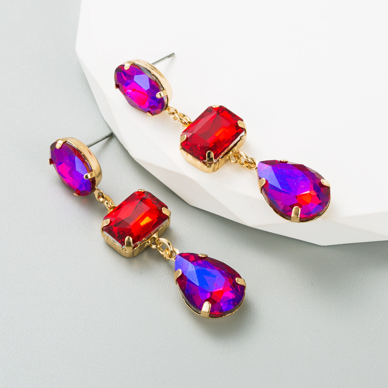 Holiday Occasion Fashion Geometric Alloy Rhinestones Women's Earrings 1 Pair