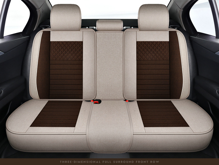 2025 New Cotton and Linen Owl Cartoon Four Seasons Universal Car Seat Cushion All-Inclusive Manufacturer Wholesale