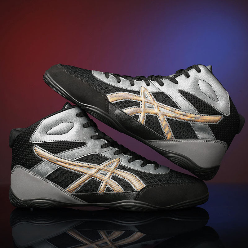 Boxing Shoes for Men and Women, Fighting and Wrestling Shoes, Wrestling Boots, Long Boots, Tendon Soles, Wear-Resistant Soles, Fighting Boxing Shoes