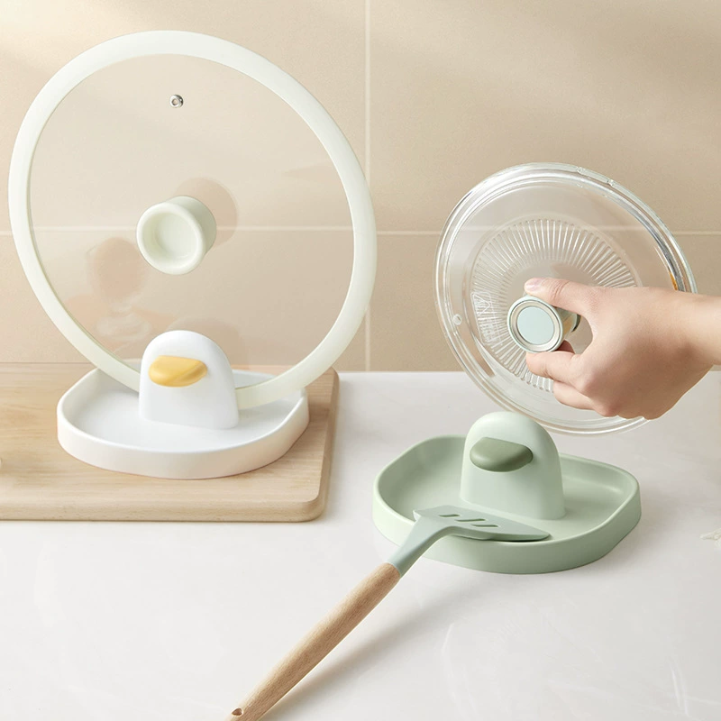 Cartoon duck kitchen lid rack countertop organizer board placing rack for chopping board spatula holder for home use