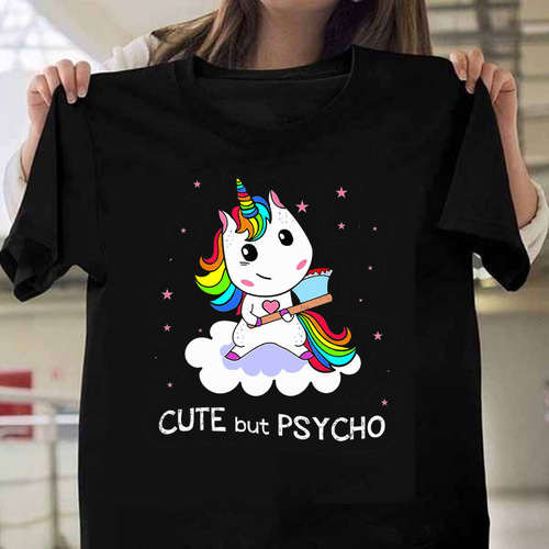 Colorful Unicorn Casual Pattern Casual Short-Sleeve Unisex New European & American Style T-Shirt