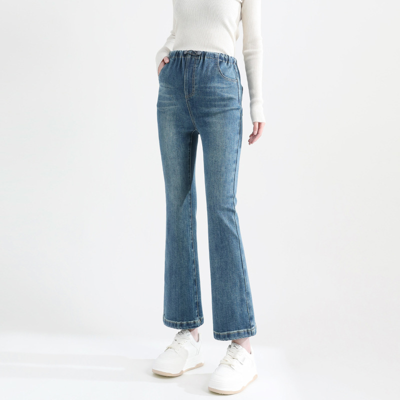 Pregnant Women's Jeans 2024 New Spring and Autumn Outer Wear Nine-point Autumn Small plus size Non-belly Flared Pants for Women Pregnant Women's Jeans 2024 New Spring and Autumn Outer Wear Nine-point Autumn Small plus size Non-belly Flared Pants for Women