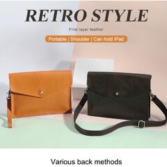 Leather versatile handbag for women, summer fashion envelope tote bag, casual minimalist crossbody women's bag, backpack