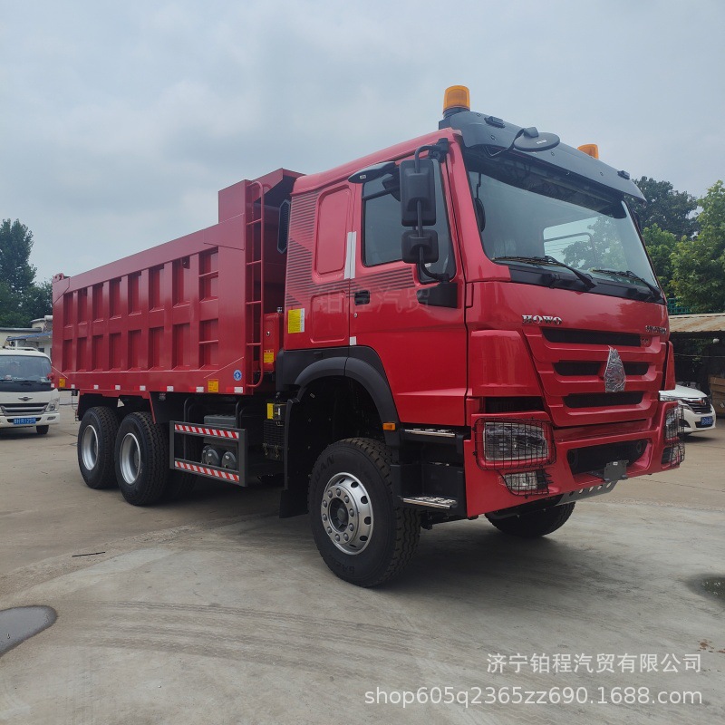 Cross-border export of a brand new China Heavy Duty Truck Howo dump truck with 430 horsepower, 5.6 cubic meters cargo box, 6x4 rear eight-wheel drive