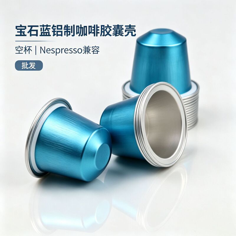 Manufacturer Wholesale Aluminum Foil Coffee Capsule Shells for Commercial Use, Disposable, Powder-Filled, Compatible with Nespresso, in Sapphire Blue, Trial Production Manufacturer Wholesale Aluminum Foil Coffee Capsule Shells for Commercial Use, Disposable, Powder-Filled, Compatible with Nespresso, in Sapphire Blue, Trial Production