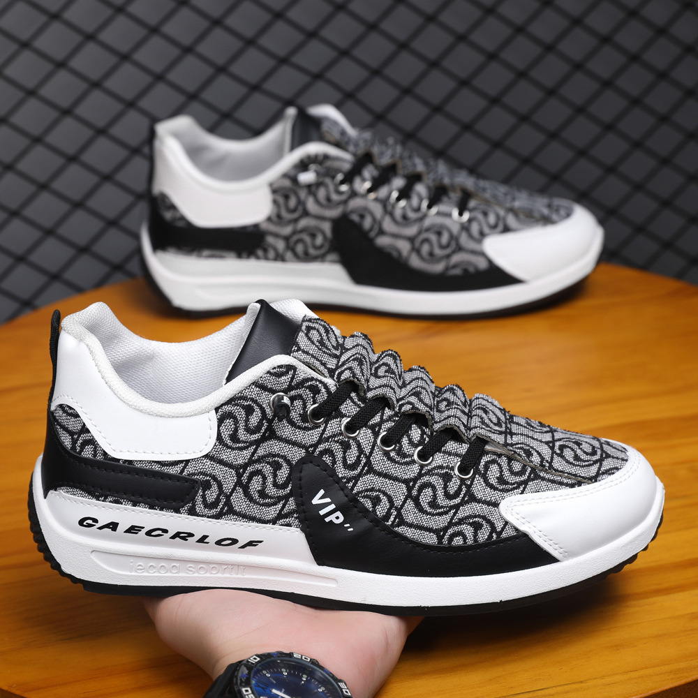 Zapatos de hombre 2025 otoño nuevo estilo transpirable hombre cómodo ocio tendencia deportiva de suela gruesa zapatos de papá perezoso tendencia para hombre