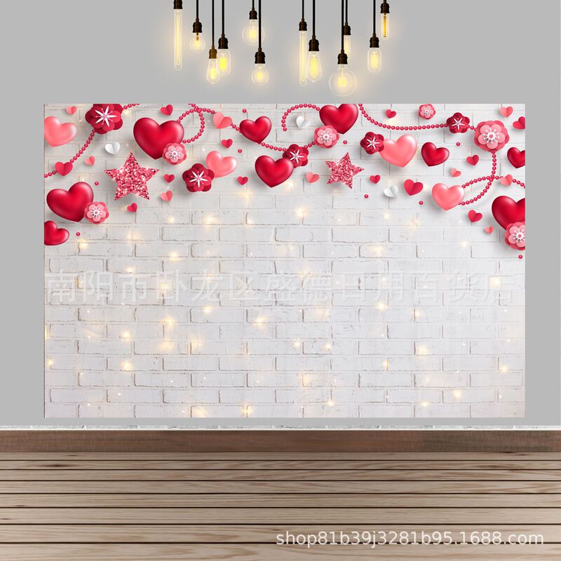 AliExpress white brick wall love heart dream Valentine's Day photo background Mother's Day wedding decoration banner background cloth AliExpress white brick wall love heart dream Valentine's Day photo background Mother's Day wedding decoration banner background cloth