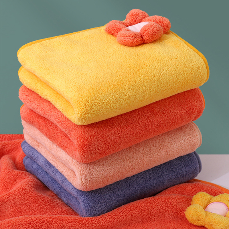 Cross-border Special Coral Fleece Towel Cationic Adult Absorbent Thickened Hanging Household Absorbent Face Washing Towel for Hair Cross-border Special Coral Fleece Towel Cationic Adult Absorbent Thickened Hanging Household Absorbent Face Washing Towel for Hair