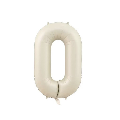 Ins style caramel milk white chocolate color number balloon 32 inch 40 inch birthday decoration photo aluminum film balloon