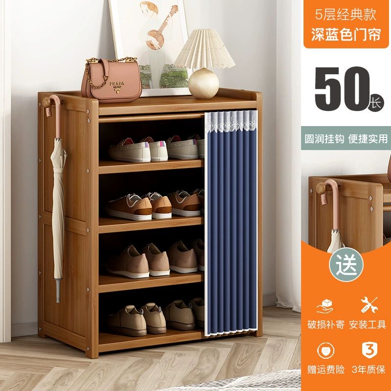 Shelf Rack Shoe Cabinet Solid Wood Multi-tier Shoe Rack from Yomiego