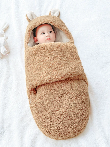Round foot imitation lambskin khaki color 2090