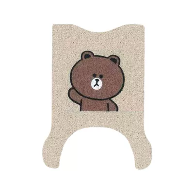 car silk ring foot pad: Electric vehicle foot mat - yadi-yuanqi-hbrown-bear