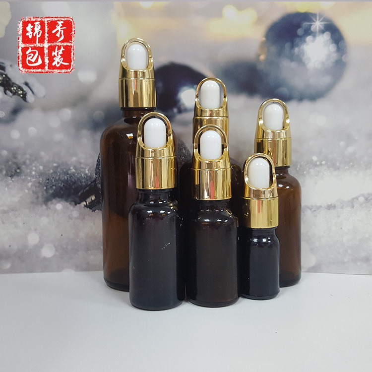 方形茶色喷雾细雾喷瓶爽肤水乳液瓶精油滴管瓶便携旋盖玻璃分装瓶