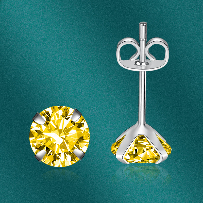 Daily Occasion Fashion Geometric Copper Inlay Zircon Ear Studs 1 Pair