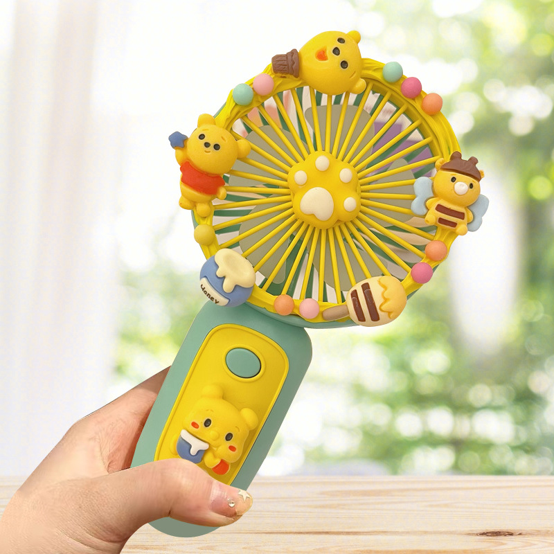 Yellow air fan, materials set, wide color palette