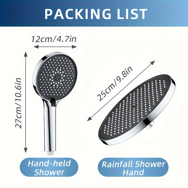 Pressurized energy-saving large panel shower head, shower water heater, bath faucet, bathroom rain shower, hand-held pressurized lotus undefined
