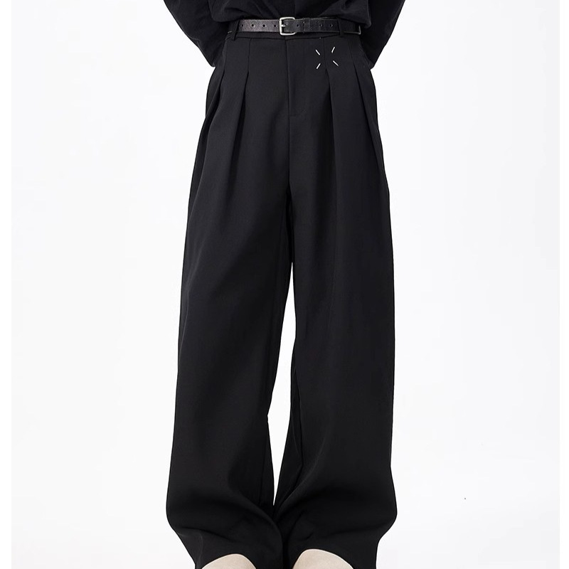 Margiela Suit Pants Men's Autumn Fashion Brand cleanfit High-end Sense Loose Wide-leg Pants Straight-tube Hanged Pants Margiela Suit Pants Men's Autumn Fashion Brand cleanfit High-end Sense Loose Wide-leg Pants Straight-tube Hanged Pants