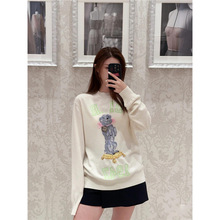 正确版本D家25SS 秋冬新款动物图案提花圆领休闲长袖男女同款毛衣