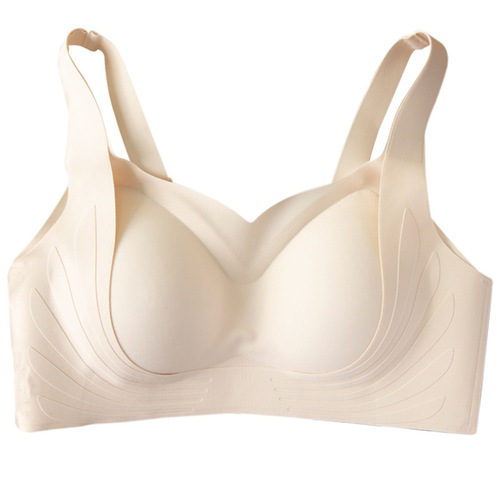 Original Japanese lift-up seamless underwear for women with small breasts, no rims, soft support, side breasts, anti-sagging bra