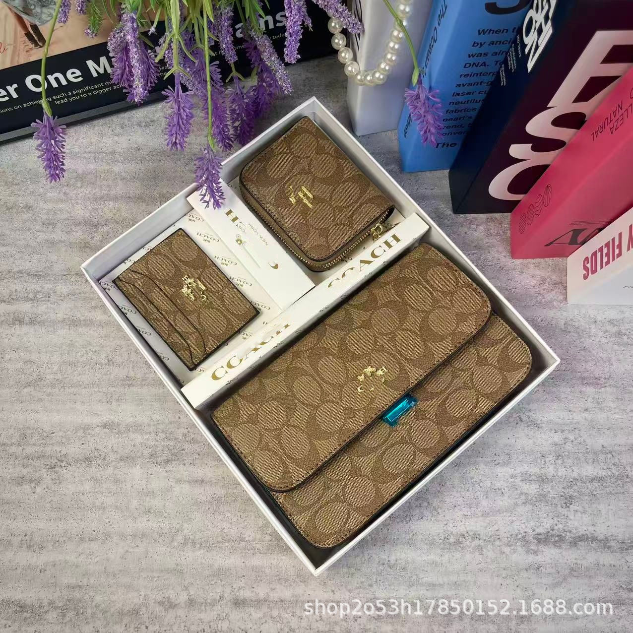 C bolsos de la familia damas 2025 nueva moda vieja bolsa de mano cartera bolsa de tarjetas conjunto caja de regalo de alta calidad