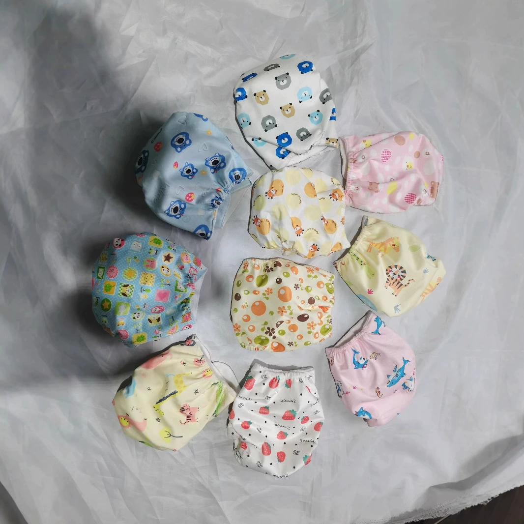 Осенние и зимние пуховые детские брюки-подгузники дышащие подгузники детские мультфильмы моющие регулируемые подгузники фиксированные брюки