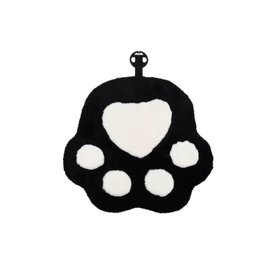 Autumn and Winter Car Seat Cushion Creative Cat Claw Comfortable and Warm Car Seat Cushion Plush Cute Cartoon Car Seat Cover (Seat cushion, seat cover) - cat-claw-cushion-black-front-row